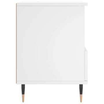 Stylish White Bedside Cabinet - 40x35x50 cm | Hipomarket