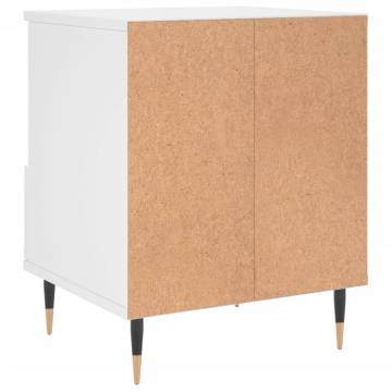 Stylish White Bedside Cabinet - 40x35x50 cm | Hipomarket