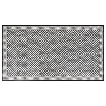 Stylish Grey and White Outdoor Rug 80x150 cm - Reversible Design