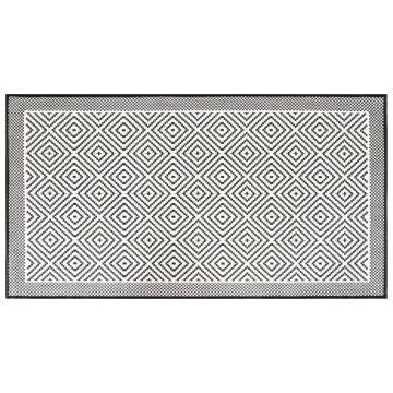 Stylish Grey and White Outdoor Rug 80x150 cm - Reversible Design