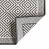 Stylish Grey and White Outdoor Rug 80x150 cm - Reversible Design