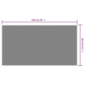 Stylish Grey and White Outdoor Rug 80x150 cm - Reversible Design