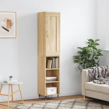 Elegant Highboard Sonoma Oak 34.5x34x180 cm - Hipomarket