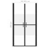 Stylish Half Frosted Shower Door ESG (98-101)x190 cm