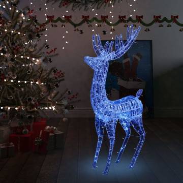 XXL Acrylic Christmas Reindeer - 250 LED Blue Decoration