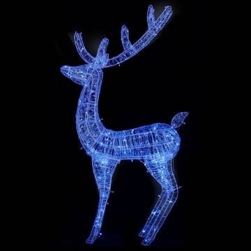 XXL Acrylic Christmas Reindeer - 250 LED Blue Decoration