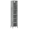 Stylish Highboard Concrete Grey - 34.5x32.5x180 cm