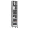 Stylish Highboard Concrete Grey - 34.5x32.5x180 cm