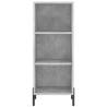 Stylish Highboard Concrete Grey - 34.5x32.5x180 cm