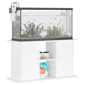 Aquarium Stand White - Durable Engineered Wood | HipoMarket