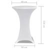 White Stretch Standing Table Cover Ø 60cm - 2 pcs | HipoMarket