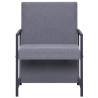 Stylish Light Grey Armchair with Chrome Feet | Hipo Market