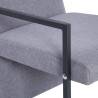 Stylish Light Grey Armchair with Chrome Feet | Hipo Market