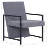 Stylish Light Grey Armchair with Chrome Feet | Hipo Market