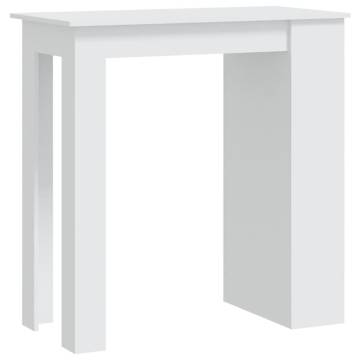 Bar Table with Storage Rack - Stylish White Design | HipoMarket