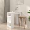 Bar Table with Storage Rack - Stylish White Design | HipoMarket