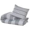 Duvet Cover Set Grey 225x220 cm - 100% Cotton Comfort