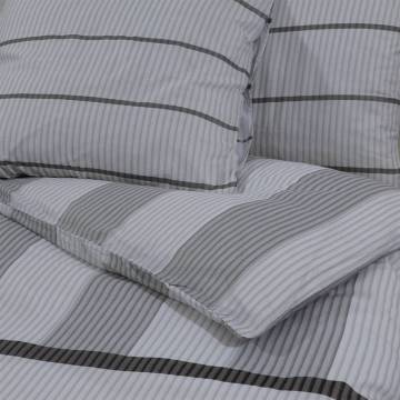 Duvet Cover Set Grey 225x220 cm - 100% Cotton Comfort