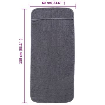 Beach Towels 4 Pcs Anthracite 60x135 cm - Soft & Quick Drying