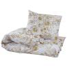 Duvet Cover Set White and Brown 200x200 cm Cotton | HipoMarket