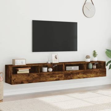 Stylish Smoked Oak TV Wall Cabinets - Space-Saving Solution