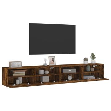 Stylish Smoked Oak TV Wall Cabinets - Space-Saving Solution