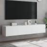 TV Wall Cabinets with LED Lights 2 pcs White 80x35x31 cm Colour white Size 80 x 35 x 31 cm Quantity in Package 2 