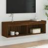 TV Cabinet with LED Lights Brown Oak 100x30x30 cm Colour brown oak Quantity in Package 1 Width 100 cm 