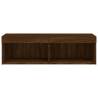 Stylish TV Cabinet with LED Lights in Brown Oak - 100x30x30 cm