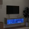 Stylish TV Cabinet with LED Lights - Grey Sonoma 100x30 cm