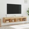 Stylish TV Cabinets with LED Lights - Sonoma Oak - 2 pcs