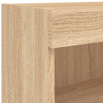 Stylish TV Cabinets with LED Lights - Sonoma Oak - 2 pcs