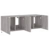 LED TV Wall Cabinets - Grey Sonoma - 2 Pcs - Stylish & Functional