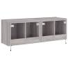 LED TV Wall Cabinets - Grey Sonoma - 2 Pcs - Stylish & Functional