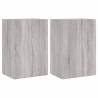 Grey Sonoma TV Wall Cabinets - 2 pcs | Hipomarket