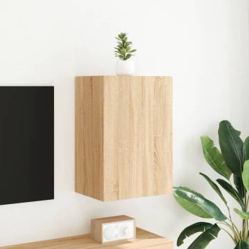 Sonoma Oak TV Wall Cabinet - Stylish & Space-Saving Design