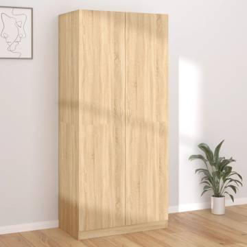 Sonoma Oak Wardrobe 90x52x200 cm – Stylish Storage Solution