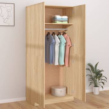 Sonoma Oak Wardrobe 90x52x200 cm – Stylish Storage Solution