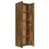 Elegant Smoked Oak Office Cabinet | 60x32x190 cm