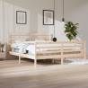 Bed Frame Solid Wood Pine 200x200 cm Colour natural Size 200 x 200 cm 