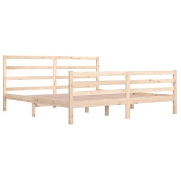 Solid Wood Pine Bed Frame 200x200 cm | Hipomarket UK