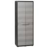 Garden Storage Cabinet with 3 Shelves Black and Grey Colour black and grey Size 65 x 38 x 171 cm Quantity in Package 1 Number of 