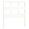 White Single Bed Frame with Headboard - Solid Pine Wood