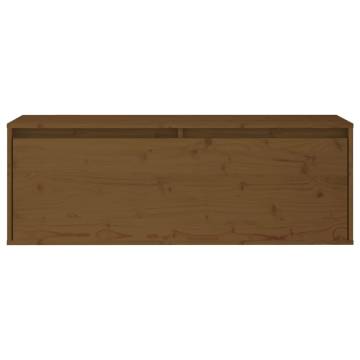 Wall Cabinet Honey Brown 100x30x35 cm - Solid Pinewood