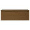 Wall Cabinet Honey Brown 100x30x35 cm - Solid Pinewood