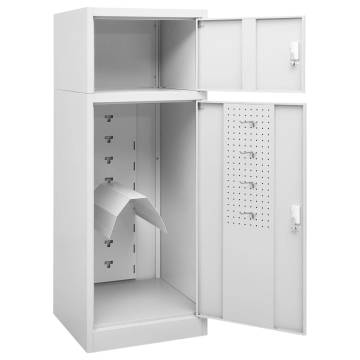 Saddle Cabinet Light Grey 53x53x140 cm - Durable Steel Storage