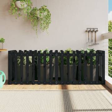 Garden Raised Bed with Fence Design - Solid Pine 200x50x70 cm