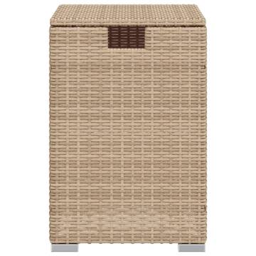 Beige Propane Tank Cover Table - Poly Rattan 40x40x60 cm