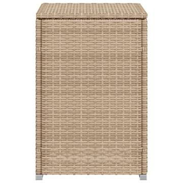 Beige Propane Tank Cover Table - Poly Rattan 40x40x60 cm