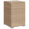 Beige Propane Tank Cover Table - Poly Rattan 40x40x60 cm